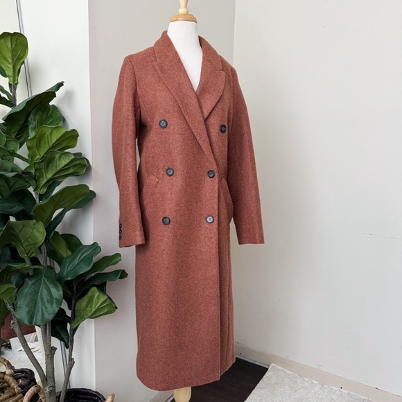 Rust Double-Breasted Coat - Picture 8 of 13